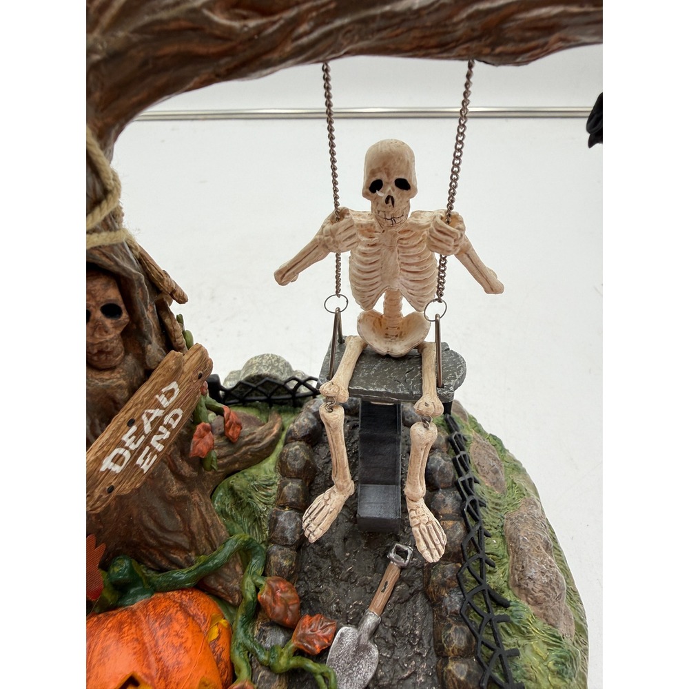 Department 56 Animated Swinging Skeleton Halloween Village 56.52514 Retired 2001 - Picture 3 of 15